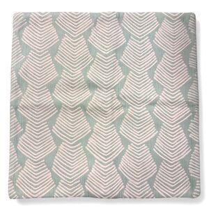 West Elm Crewel Deco Shells Embroidered Cotton 18" Square Pillow Cover Woven